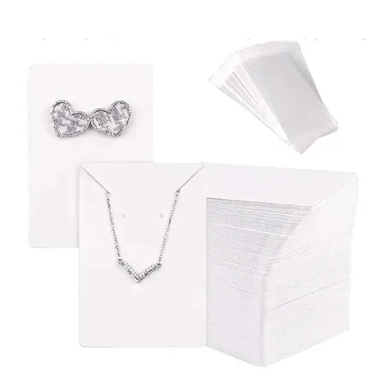50 Pcs Blank 6x9cm Necklace Earring Jewelry Cards Paper Display Tags For Jewelry Making