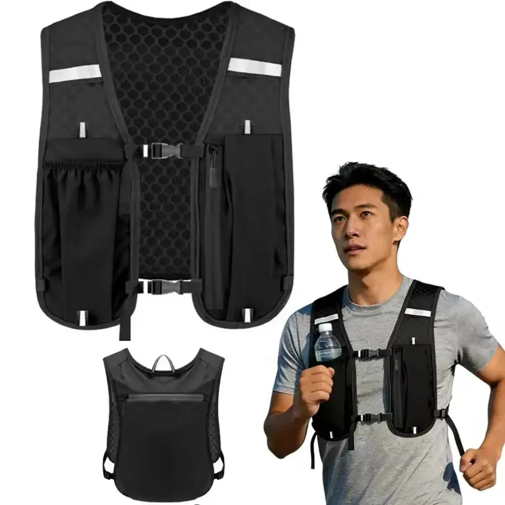 Running Hydration Vest for Women and Men Water Resistant Breathable Backpack for Runs Hiking Cycling Trails Marathons