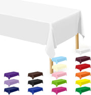 Plastic Disposable Table Cover 137x183cm Waterproof Rectangle For Birthday Parties Weddings Christmas New Year Events