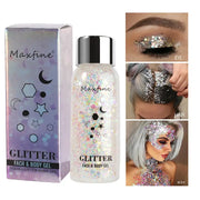 Long-Lasting Body Glitter Gel With Sequins For Face Eyes Hair Mermaid Scales Effect For Prom Party