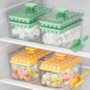 Ice Tray Set With Freezer Bin And Lid For 68 Ice Cubes Easy Press To Release Ice