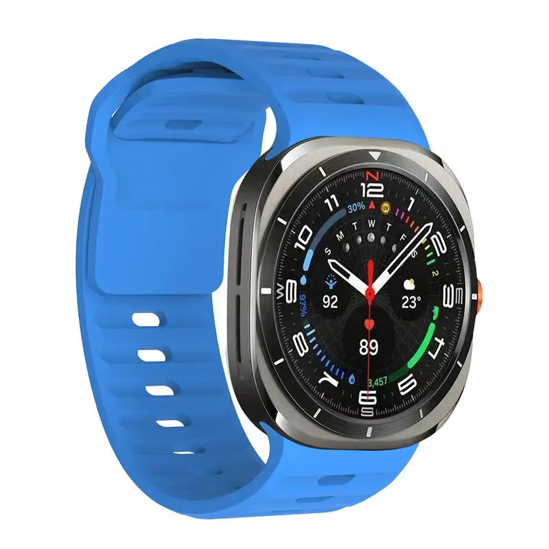 Marine Band silicone watch strap for Samsung Galaxy Watch Ultra2 47mm, blue, Simples Market