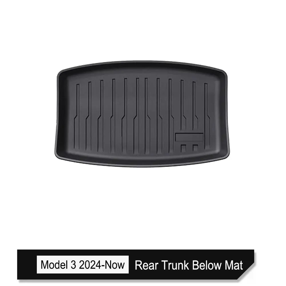 Rear trunk mat for Tesla Model 3, black TPE cargo liner
