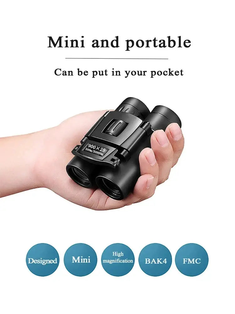 Powerful Long Range 900x25 BAK4 Binoculars for Hunting Camping Outdoor Low Light Performance