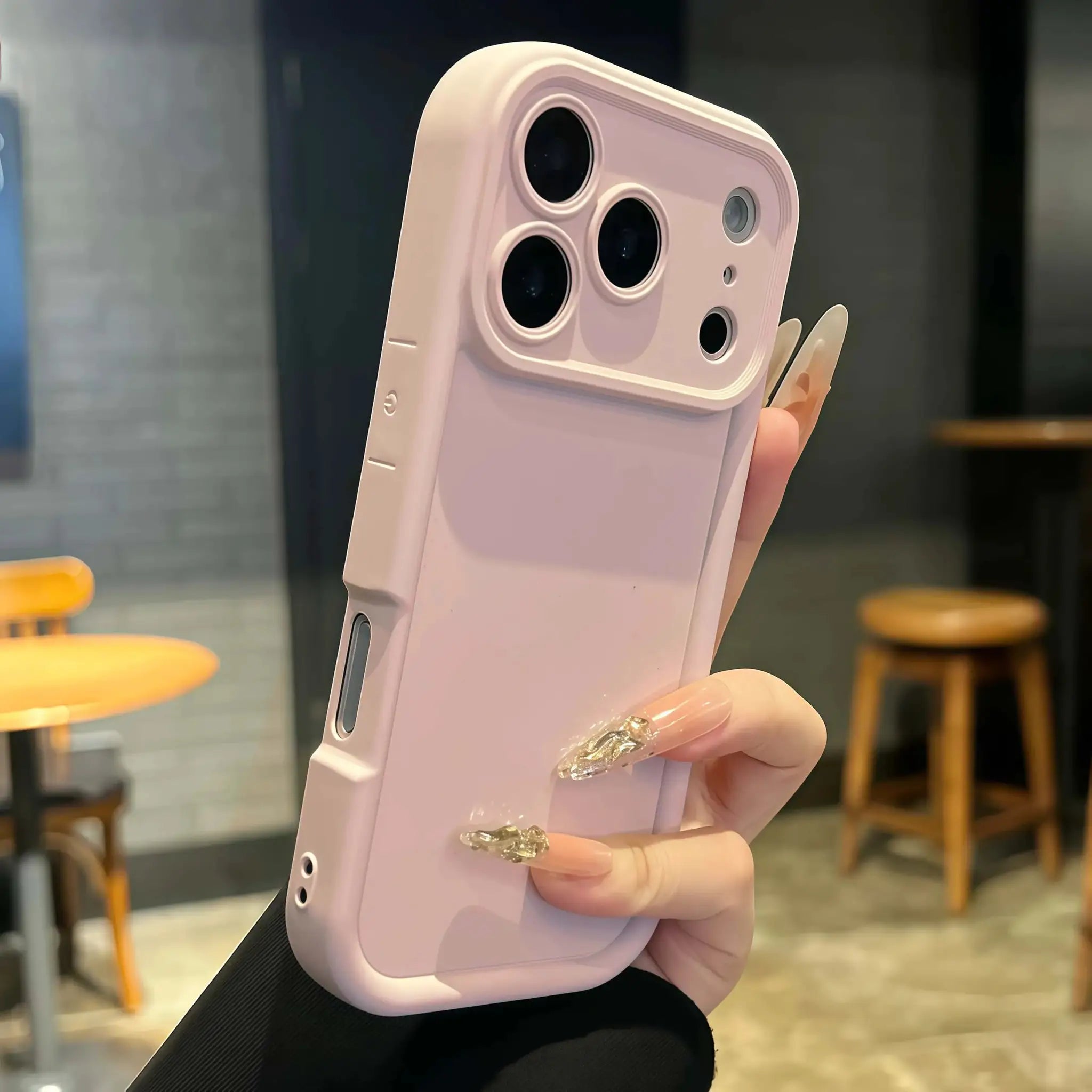 Pure Colour Thickened Shockproof Case for iPhone 11 Through 17 Pro Max and Air Series with TPU Drop Protection