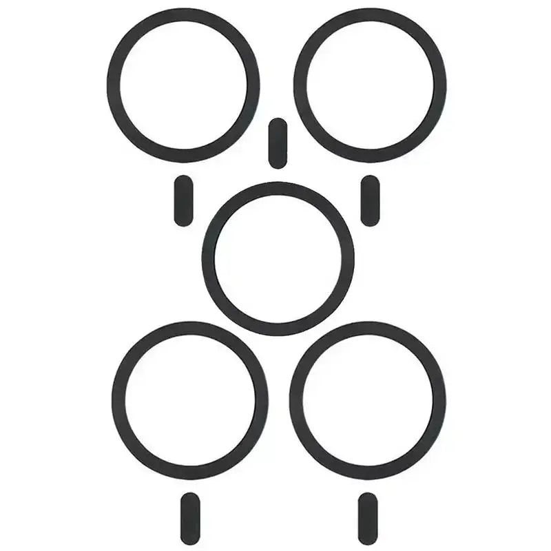 Simples Market metal plate sticker rings for MagSafe, black, 5pc set for phone magnetic car mount
