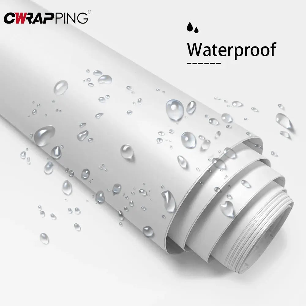 Matte white vinyl car wrap film by Simples Market, waterproof self-adhesive for cars and motorcycles.
