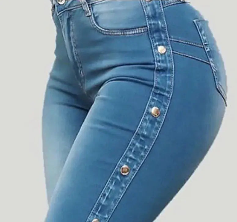 High Waist Stretch Denim Flare Jeans For Women Trousers Autumn 2024