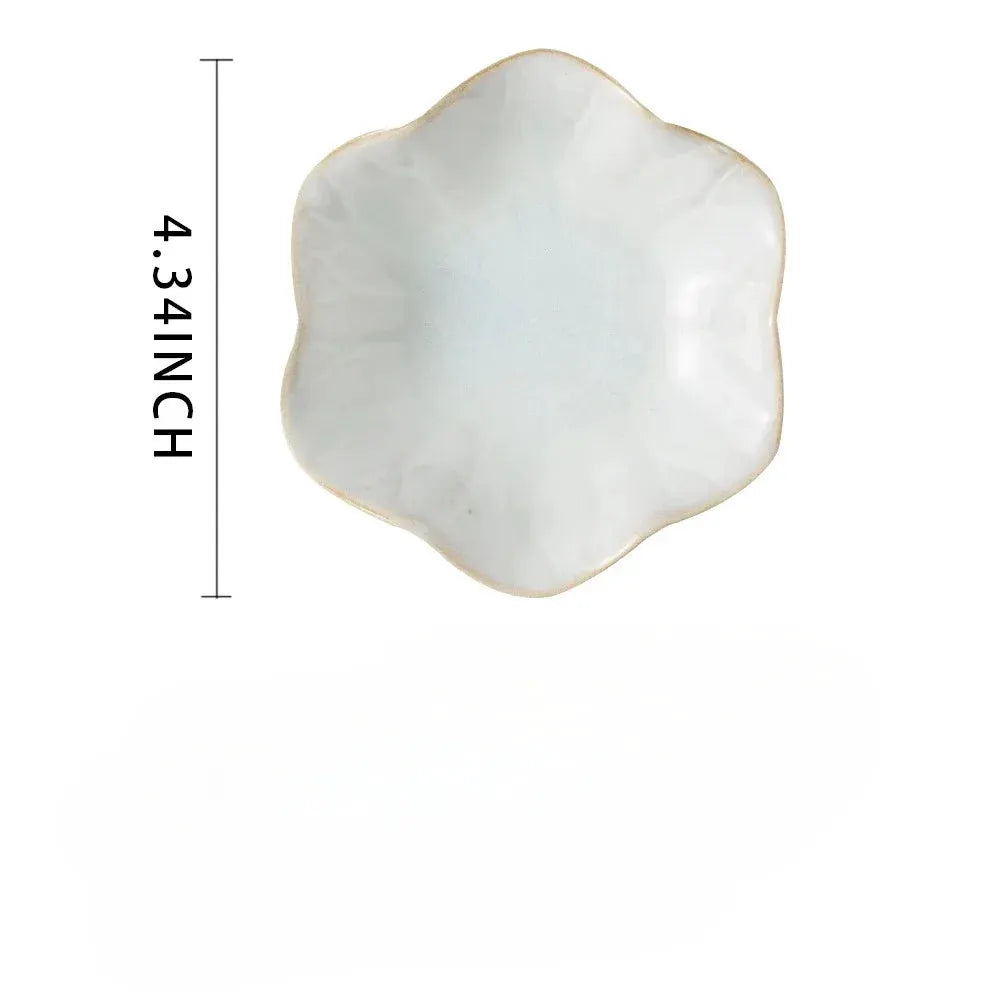 Creative Minimalist Ceramic Lotus Jewelry Tray And Snack Flavor Dish