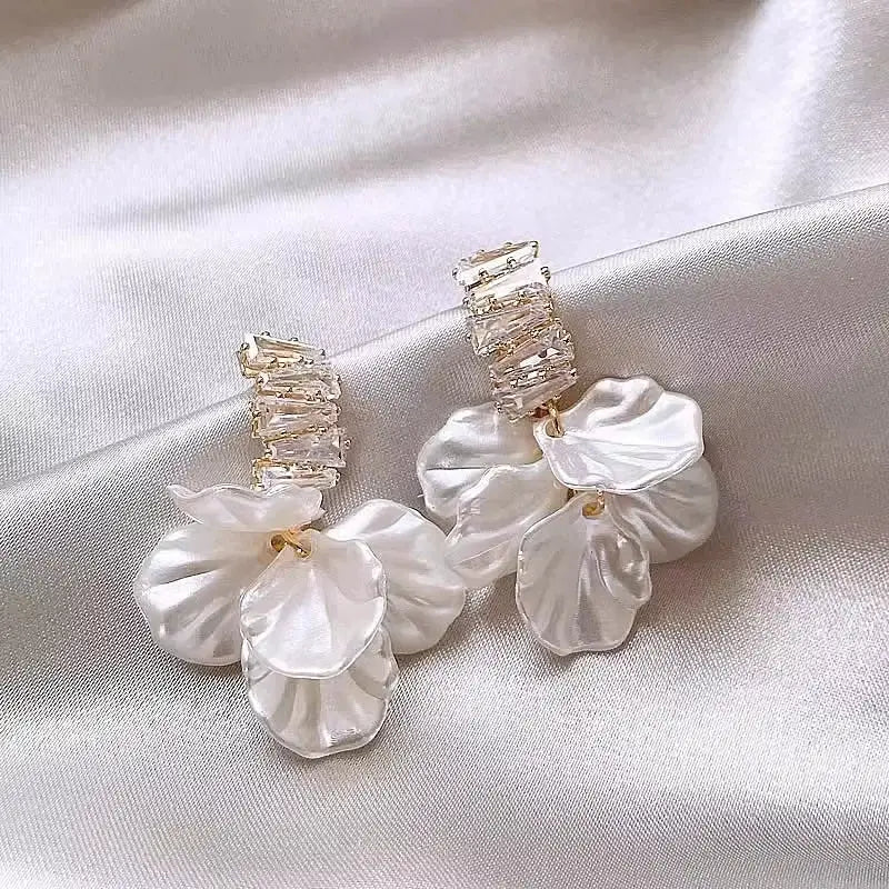 Forest Cross Border Fairy Petal Earrings Handmade Delicate Craftsmanship For Women Whimsical Artisan Jewelry