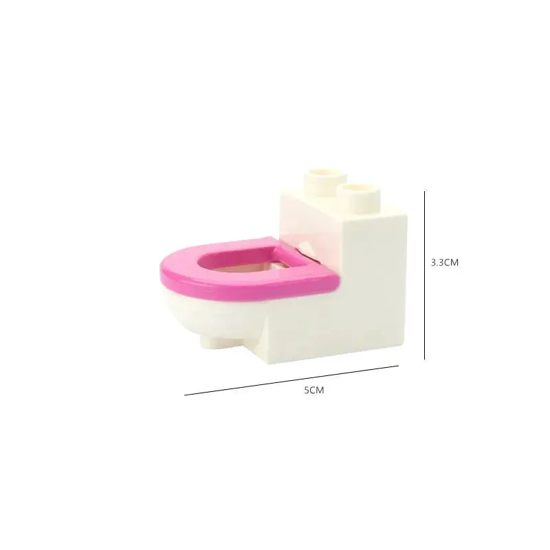 Big Building Blocks Play House Furniture Accessories Indoor Bed Compatible Large Bricks Assemble Toys For Kids Gift