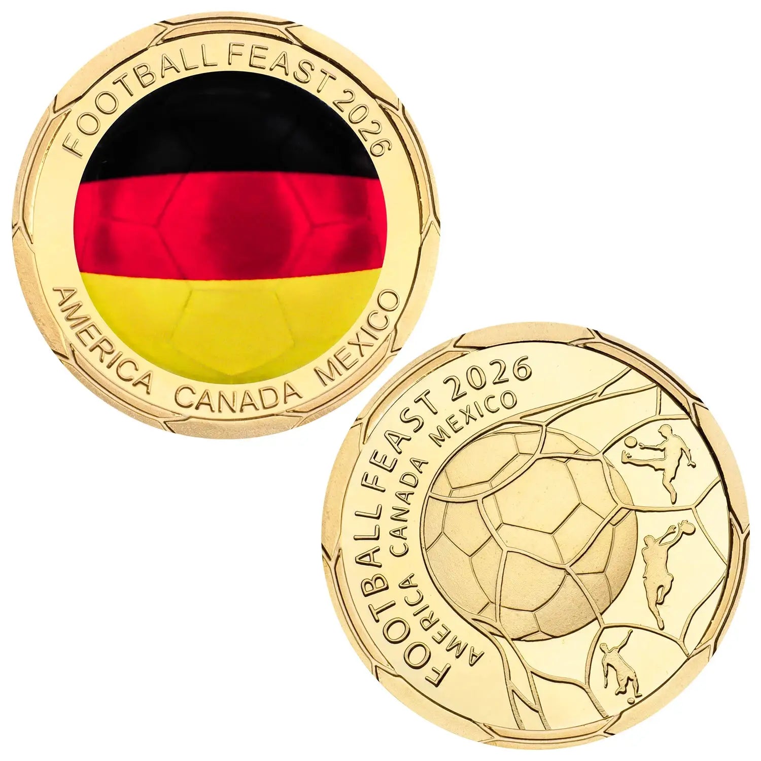 12 Piece Football Commemorative Coin Set in Box 2026 Soccer Souvenirs