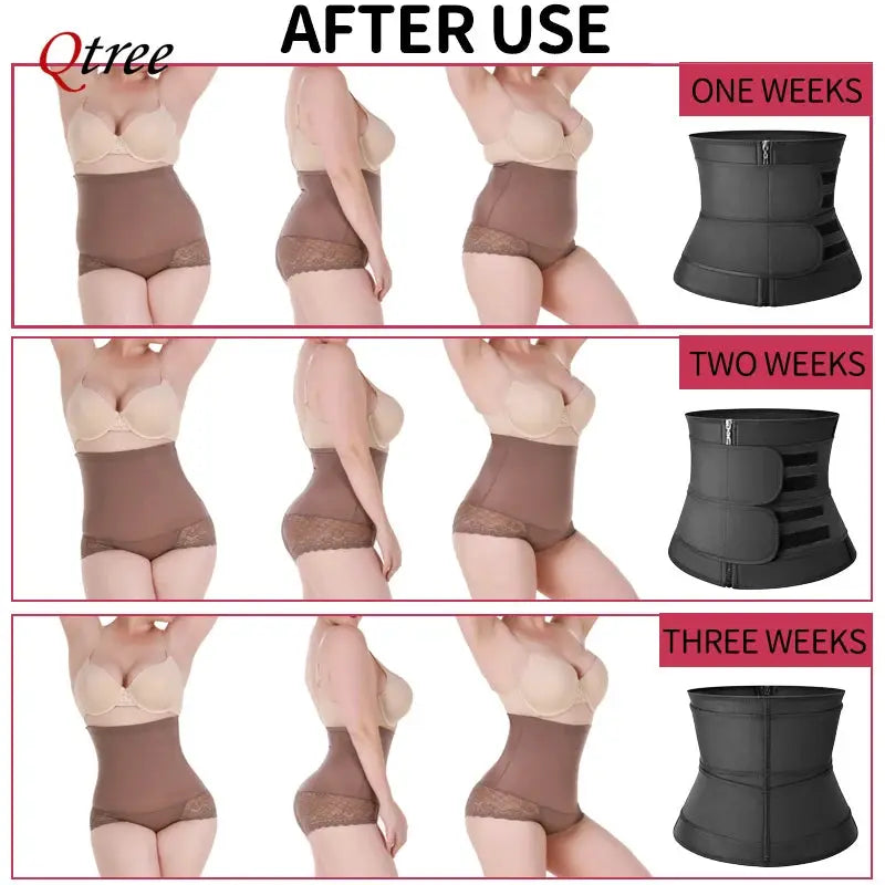 Qtree Plus Size Waist Trainer For Women Sports Girdle Corset Slimming Belt Firm Tummy Control Waist Shaping
