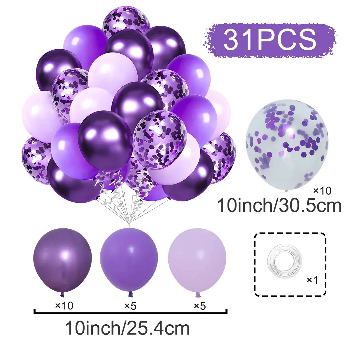 Metallic Pearl Latex Balloons Confetti Gold Set 31 36 37 51 101 Pcs For Birthday Weddings Baby Shower Decor