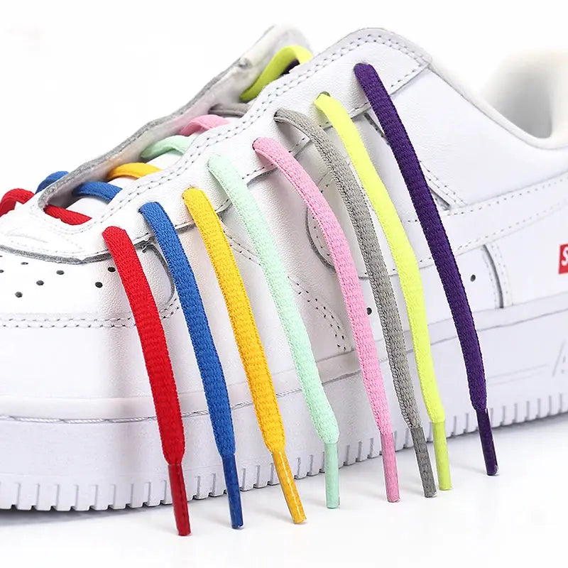 Round sneaker shoelaces, 1 pair, multi-color assortment for leisure sport shoes