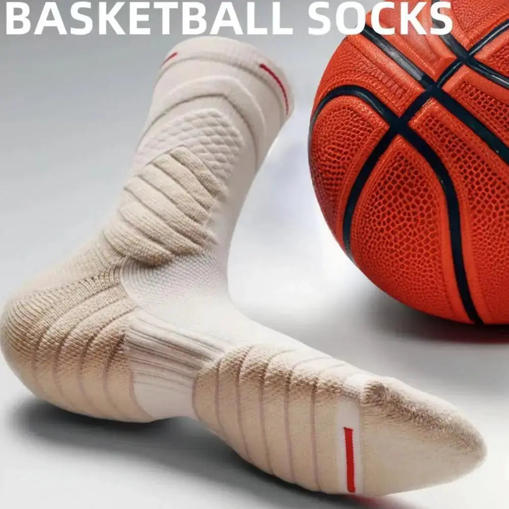 Bullfight 2.0 Men's High Top Sports Towel Basketball Socks With Ankle Support Cushioned Moisture Wicking