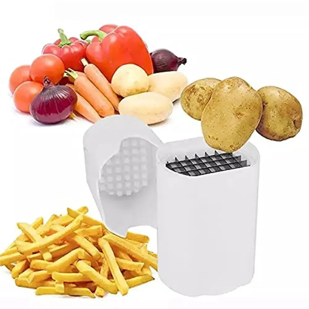 French Fry Cutter Rapid Slicer For Potatoes And Vegetables Stainless Steel Veggie Chopper Tool