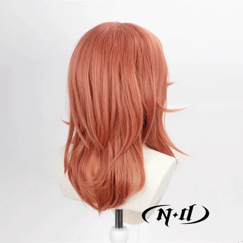 ND Angel Devil cosplay wig pink layered mid-length, heat-resistant, Simples Market.