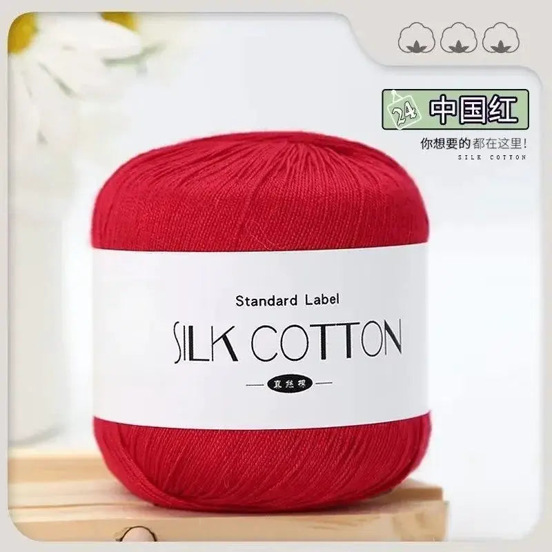 50g Silk Lace Cotton Milk Crochet Yarn For Baby Hand Knitting Warm Soft Thread Cross Stitch Supplies