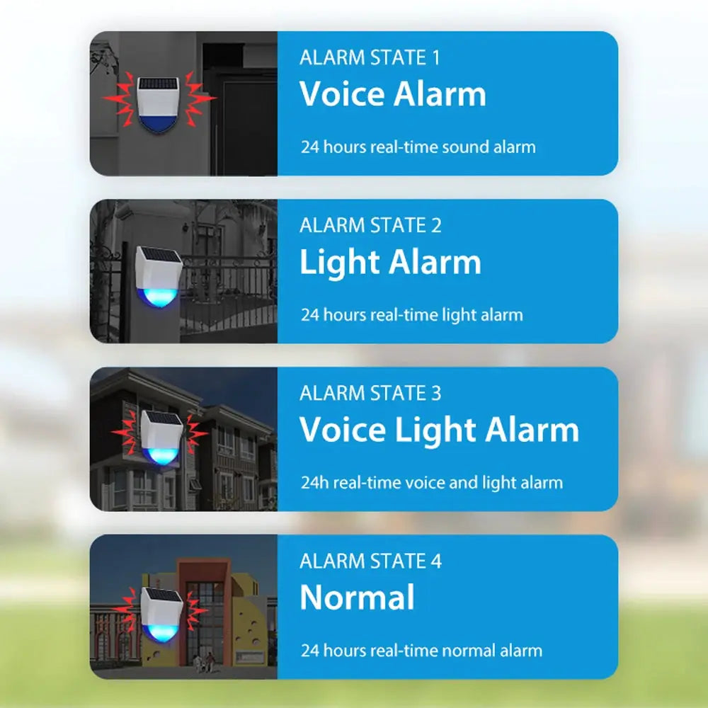 Simples Market Tuya Smart outdoor solar waterproof siren alarm