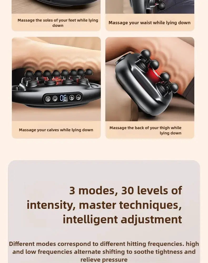Simples Market 32-head wireless massage gun with red light therapy for deep-tissue relief.
