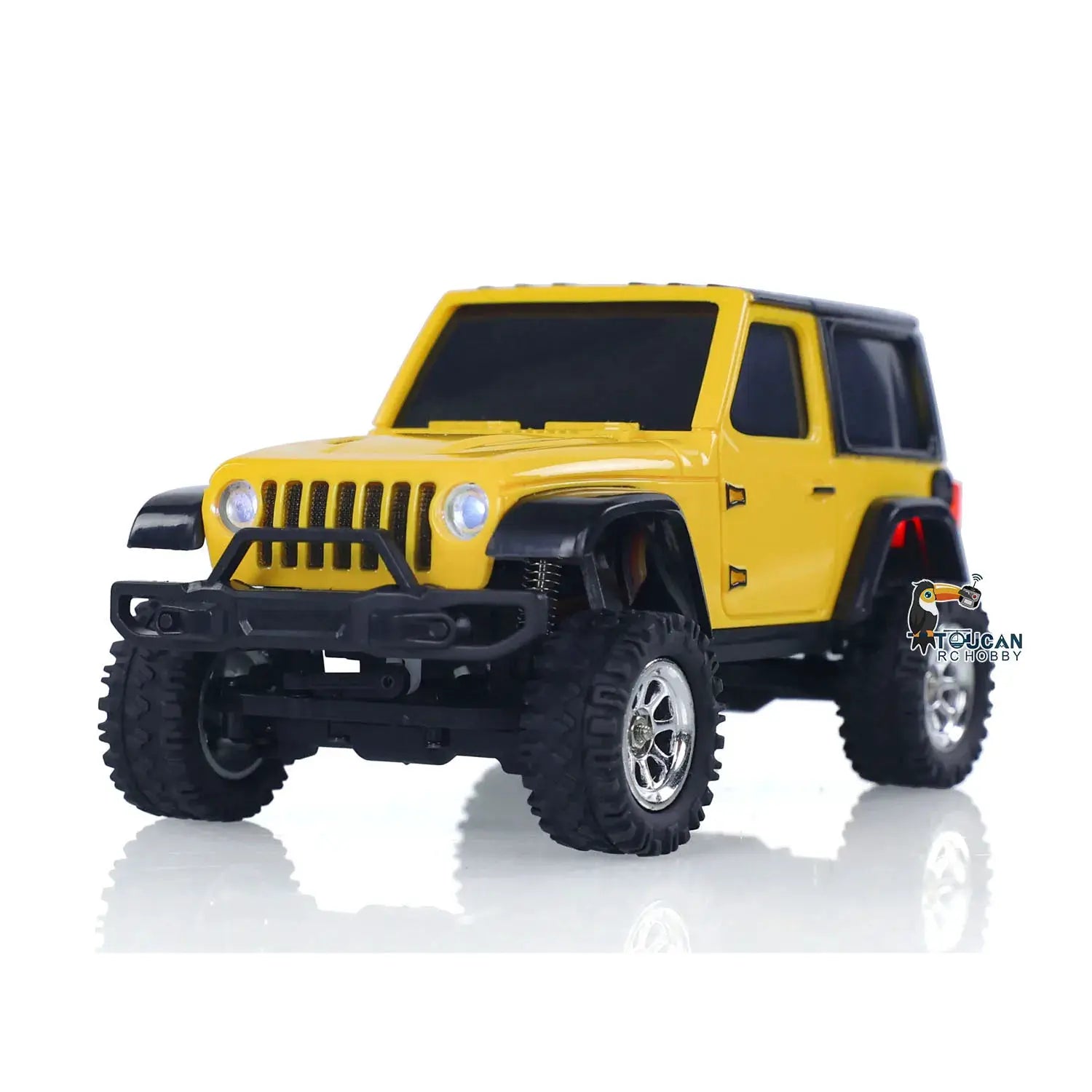 Simples Market 1/36 Mini RC Rock Crawler, yellow 4WD off-road toy car