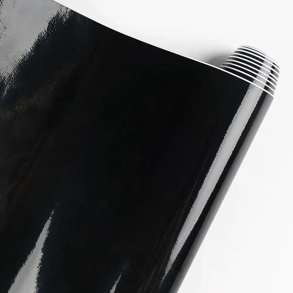 Gloss black car vinyl wrap roll by Simples Market, high-gloss self-adhesive 150×50cm