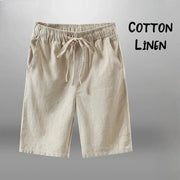 Men's Cotton Linen Shorts Casual Breathable Beach Shorts For Vacation Gym And Everyday Wear