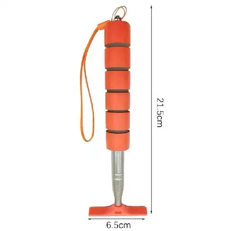 Simples Market car rearview mirror cleaning wiper tool, orange telescopic handle with squeegee blade