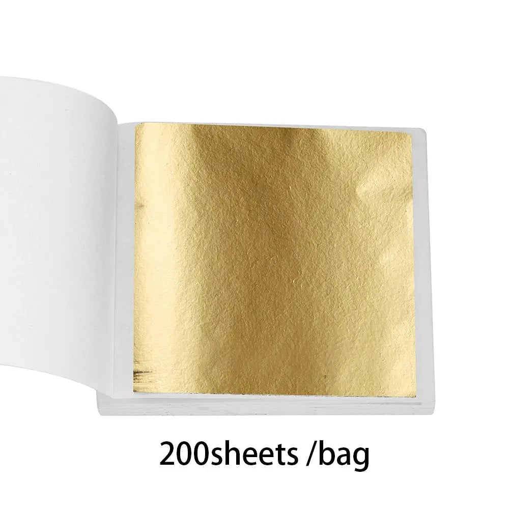 Imitation Gold Foil Paper Leaf Gilding For Epoxy Resin Molds Jewelry Making And Resin Craft Decor 100 200 Sheets