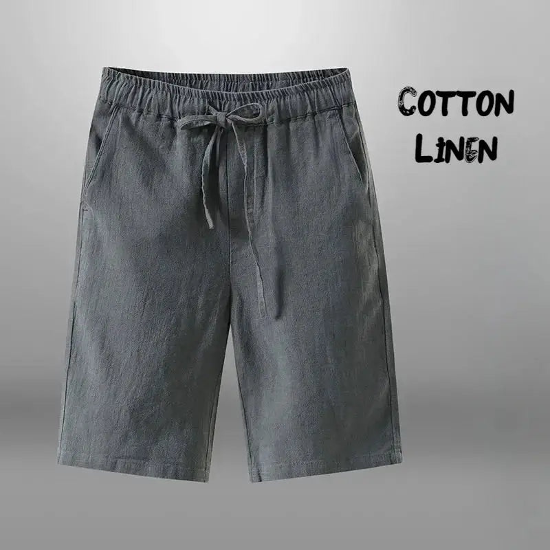 Men's Cotton Linen Shorts Casual Breathable Beach Shorts For Vacation Gym And Everyday Wear