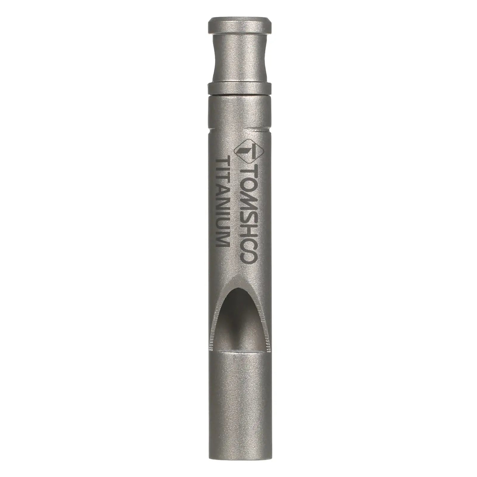 TOMSHOO titanium emergency whistle with cord, metallic gray outdoor survival gear
