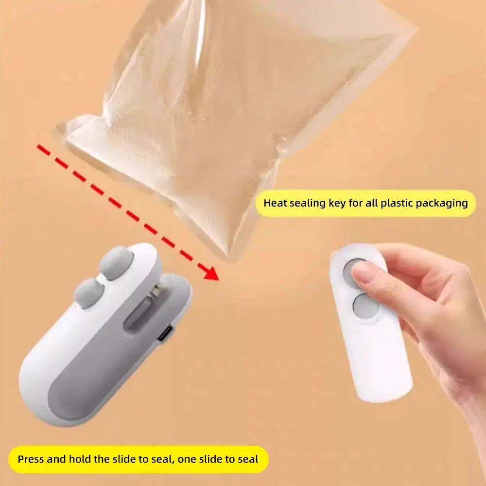 SealMate Mini Heat Bag Sealer Portable Rechargeable Handheld Food Sealing Tool Keeps Snacks Fresh And Airtight
