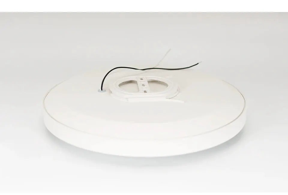 Simples Market LED ceiling lamp base, white circular fixture with exposed wires