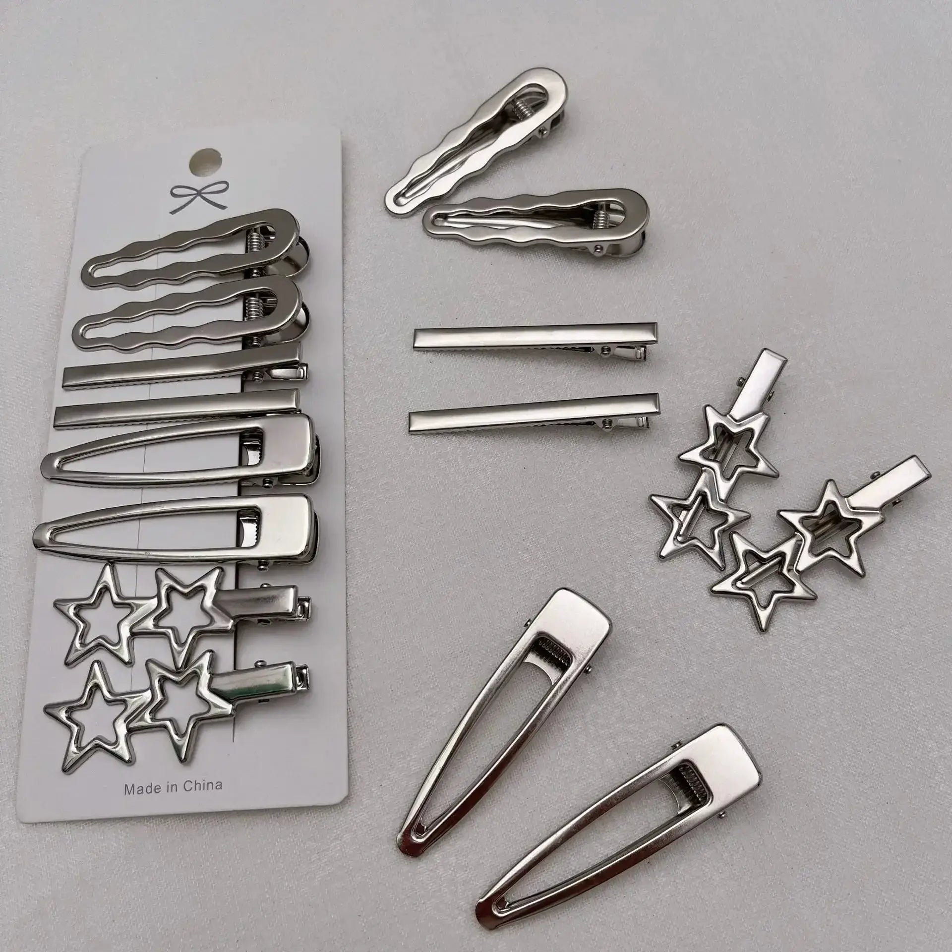 SilverLine Metal Hair Clips Y2K Duckbill Hairpins for Bangs and Side Hairstyles Durable