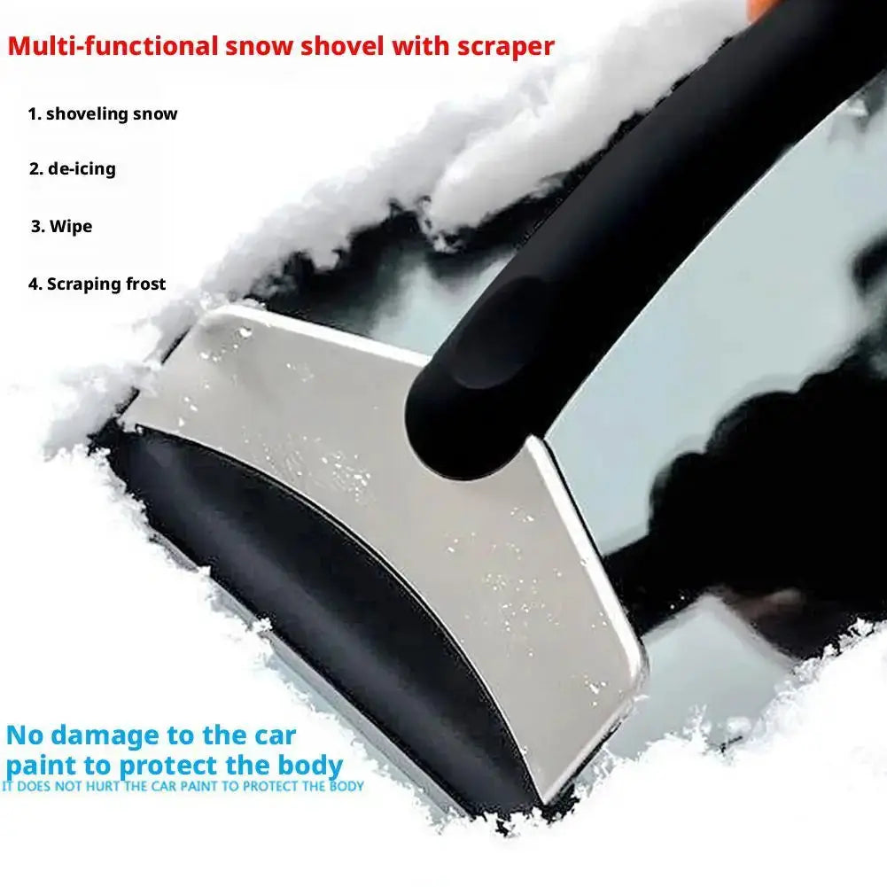 Simples Market 2-piece car snow shovel and ice scraper set with metal blade and black handle