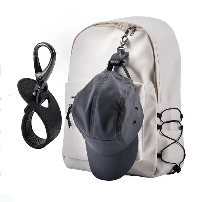 Travel Hat Clip Leather Hands Free Latch Clip For Golf Baseball Caps Towel Glove Wallet Storage
