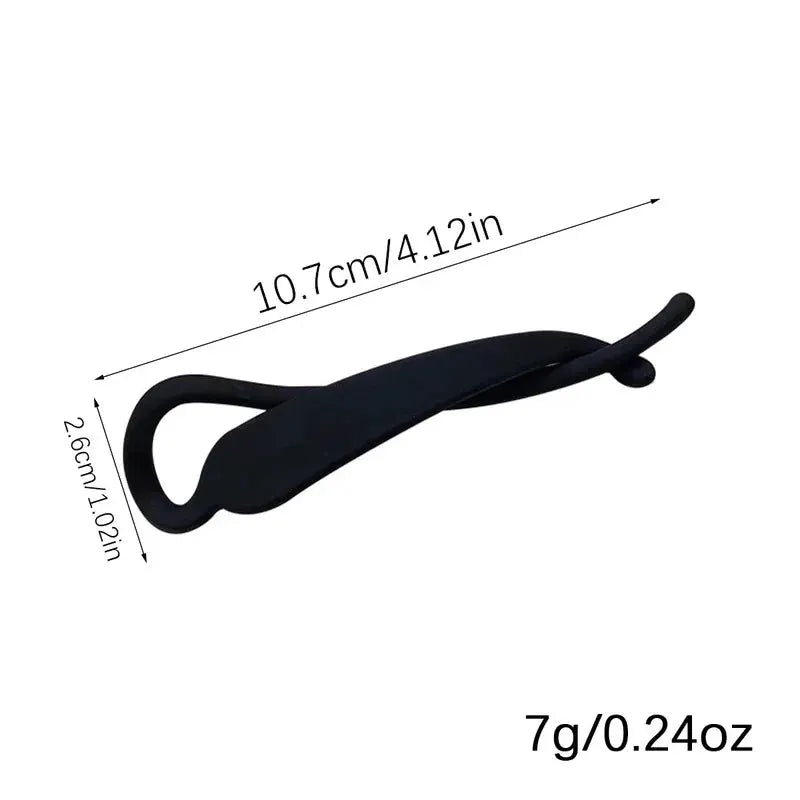 LuxeHair 2 Pack Banana Clips Set Simple Fashion Vertical Hold Ponytail Hair Clips For Elegant Everyday Wear