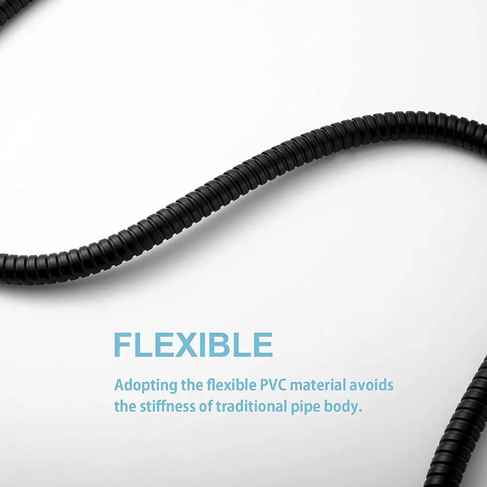 Black SUS 304 Stainless Steel Flexible Shower Hose 1.5M 2M Long Water Extension For Bathroom