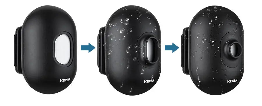 KERUI DW9 wireless driveway alarm motion sensor, black waterproof outdoor PIR detector