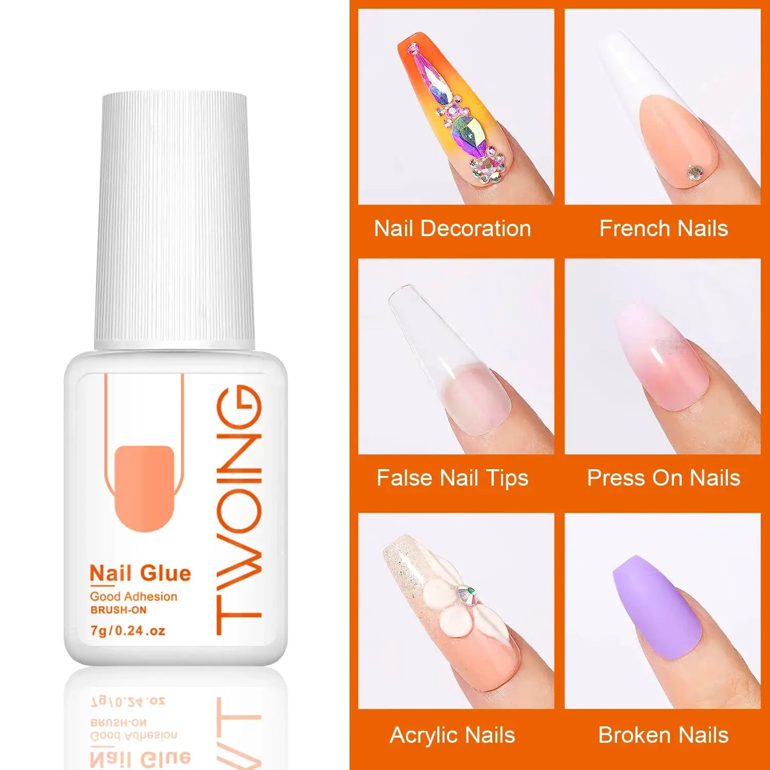 GlamNail Pro 7G Super Strong Nail Glue For False Nails And Acrylic Tips Long Lasting Adhesion