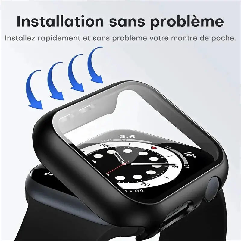 Glass+Cover For Apple Watch case 44mm 40mm 41 42 45 mm 49mm 46mm Screen Protector iWatch series Ultra 10 9 8 7 6 SE 5 Accessorie