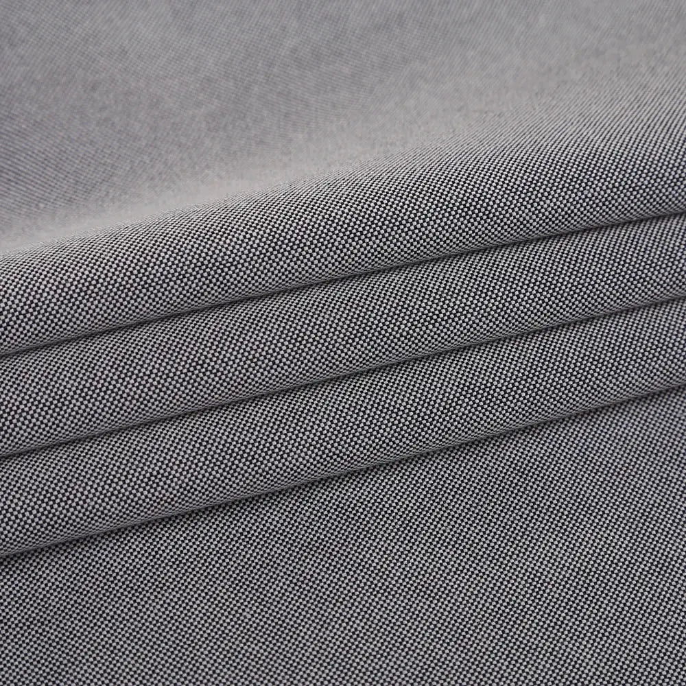 Men's long sleeve oxford work shirt by Simples Market in grey micro-check fabric