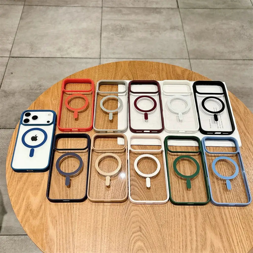 Shockproof MagSafe Magnetic Phone Case Transparent Acrylic Cover For Iphone Models With Shock Protection