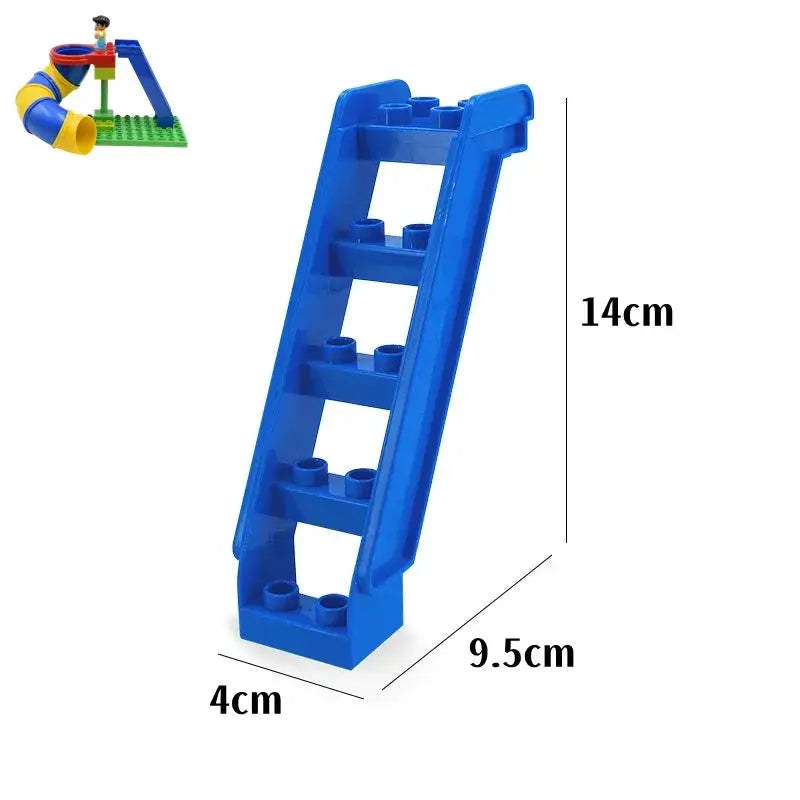 Big Building Blocks Duplo Compatible Large Brick Ferris Wheel Seesaw Slide Swing Educational Toy For Kids