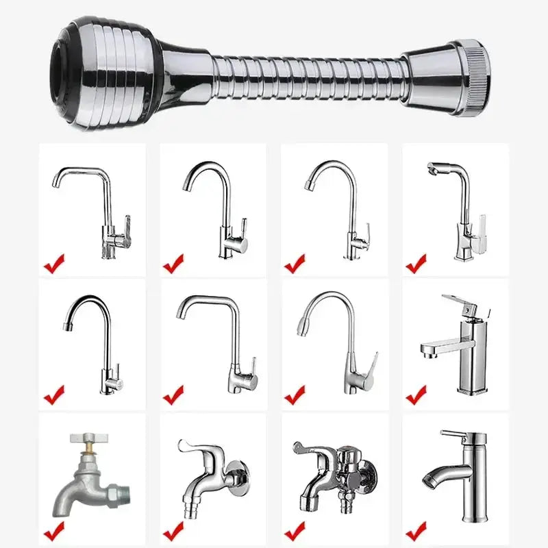 2 Modes 360 Rotatable Faucet Extender With Bubbler For High Pressure Water Saving Kitchen And Bathroom Accessories