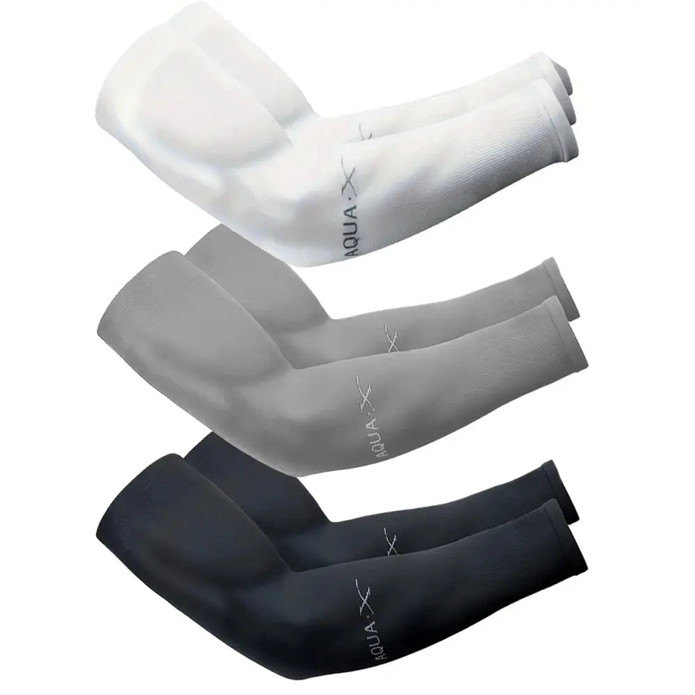 Set Of 3 Ice Silk Arm Sleeves Unisex Summer UV Protection For Outdoor Riding Driving Fishing