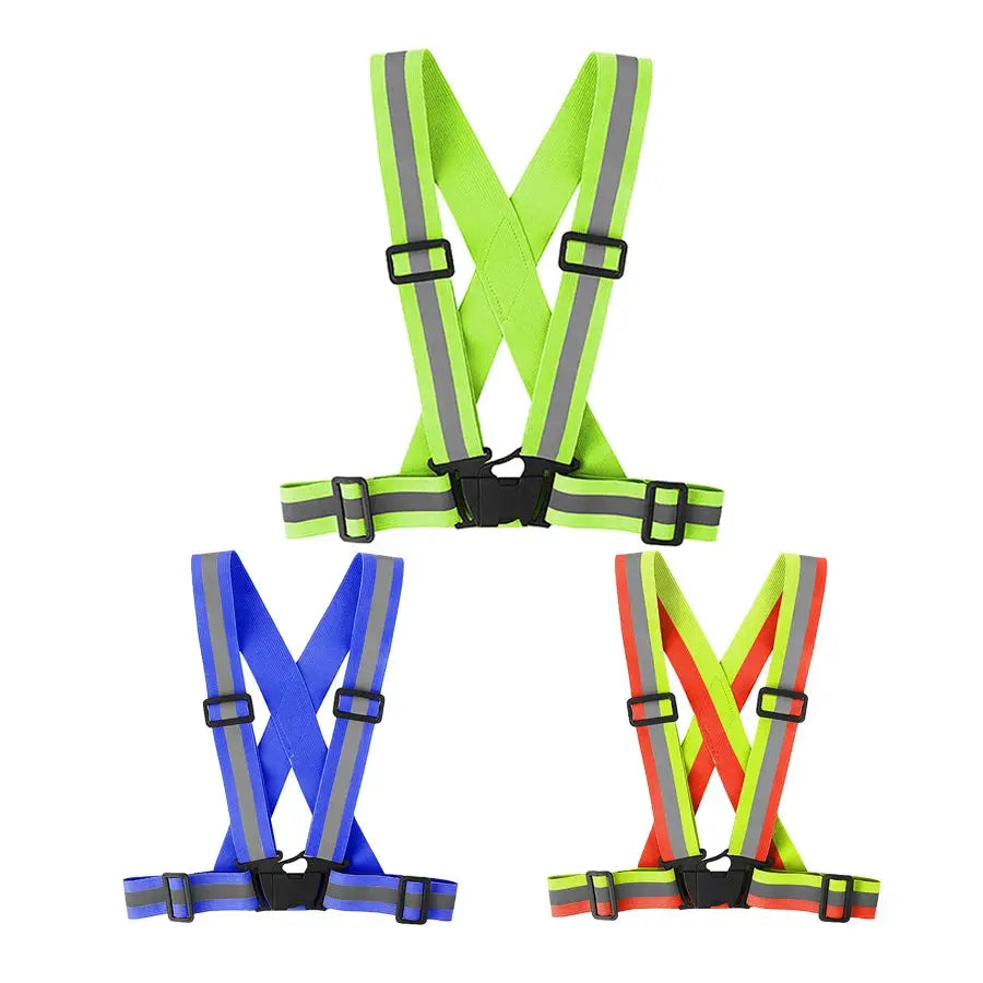 Adjustable Lightweight Reflective Vest for Night Walking and Biking Safety Gear Waterproof Vest with Straps