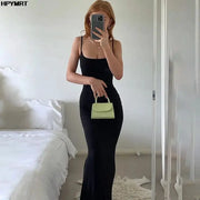LuxeSilk Satin Slip Maxi Dress Sleeveless Backless Bodycon Elegant Party Ready Y2K Revival