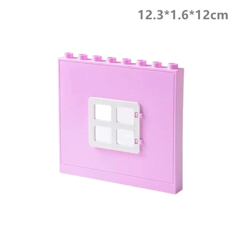 Big Building Blocks Houses Kit With Doors Windows Walls And Roof Compatible With Large Bricks Boys And Girls Toy Gifts